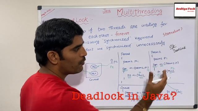 # 140 Deadlock in Java Multithreading | Java - Thread Deadlock | Deadlock | java 8 |Java| RedSysTec смотреть онлайн