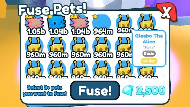 ALL *NEW* FUSE METHODS for the GLEEBOO THE ALIEN | Pet Simulator X смотреть онлайн