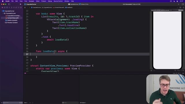 iOS 15: Sending and receiving Codable data with URLSession and SwiftUI – Cupcake Corner Tutorial 2/ смотреть онлайн