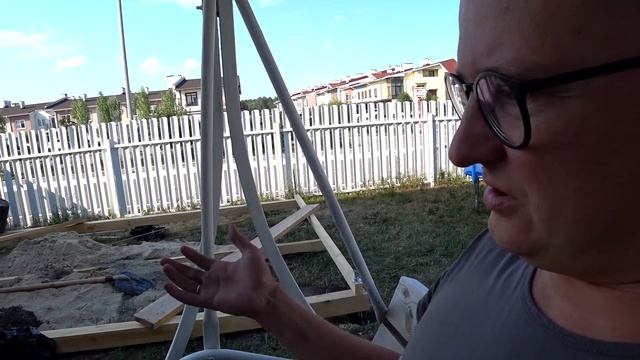 Беседка 3х4 своими руками. Серия 3. ЗАБЕТОНИРОВАЛ фундамент. смотреть онлайн