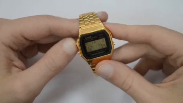 Обзор и настрока наручных часов Casio A-159WGEA-1E