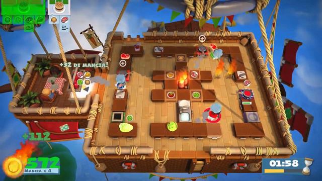 (outdated) Overcooked 2. Story 5-2 | 3 Players Online Coop 4 Stars | Score: 2960