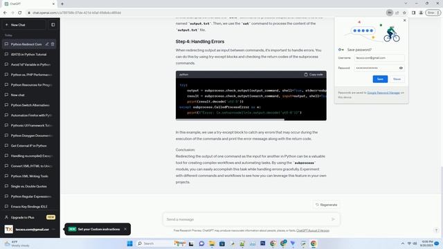 Redirect command to input of another in Python смотреть онлайн