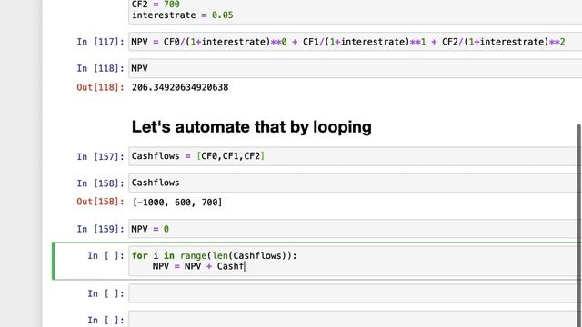 Net Present Value (NPV) in Python смотреть онлайн