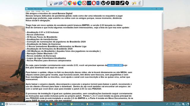 BMPES 2020 atualização 2.03 - download grátis com link na descrição - (eFootball PES2020) смотреть онлайн