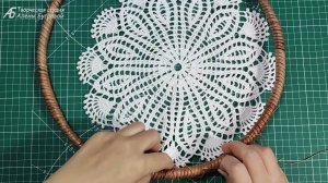 Панно Ловец снов. Пришиваю салфетку