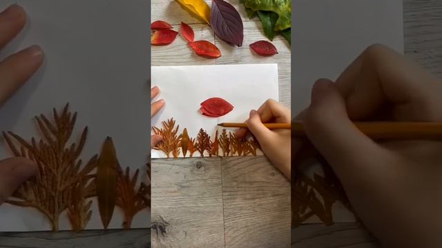 ФЛАМИНГО ? ИЗ ОСЕННИХ ЛИСТЬЕВ Осенние поделки из листьев смотреть онлайн