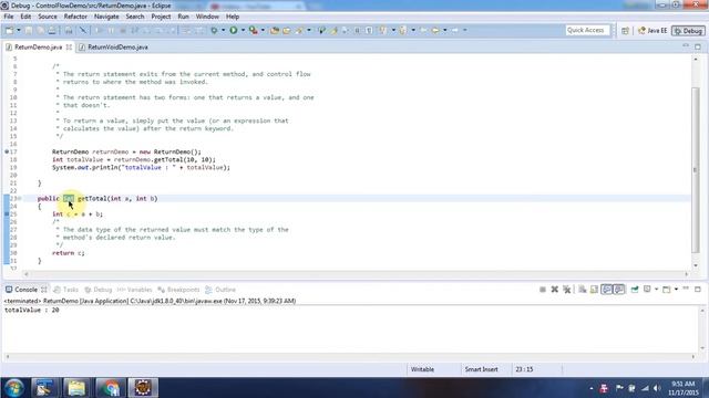 Java return Statement | Java Tutorial смотреть онлайн