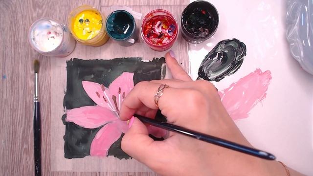 Как нарисовать лилию гуашью смотреть онлайн