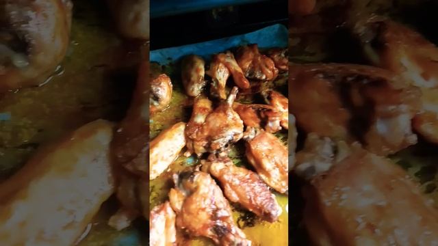 ??Крылья с голенями в духовке. #vlogkanal #влогканал #влог #крылья #духовка #домашняяеда смотреть онлайн