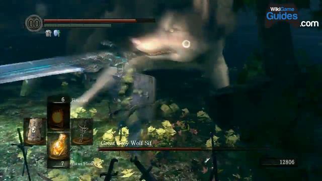 Dark Souls Walkthrough - Dark Souls Guide - Great Grey Wolf Sif Boss Fight and the Hornet Ring (Par смотреть онлайн