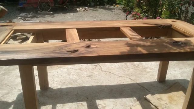 Dining set made of acacia смотреть онлайн