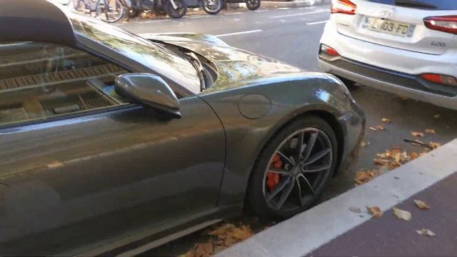 Silver Porsche 992 carrera 4s cabriolet in antibes france смотреть онлайн