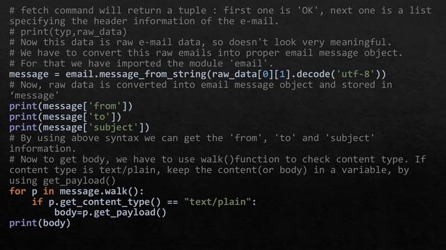 email processing by using imaplib library[PART4]Python Programclass XII смотреть онлайн