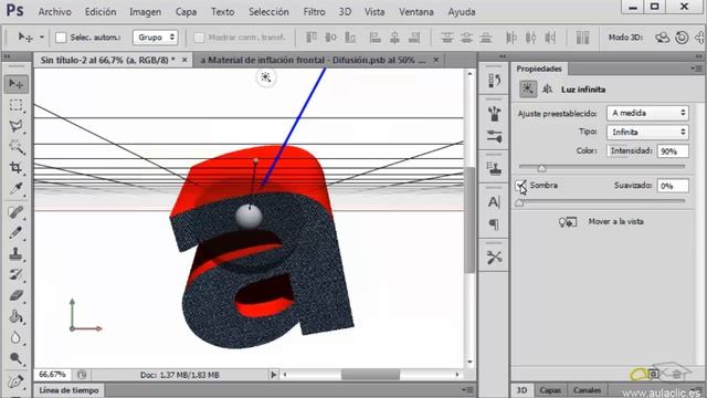 Curso De Photoshop CS6. 18.3. Objetos 3D. Deformar, Iluminación E Interpretar.