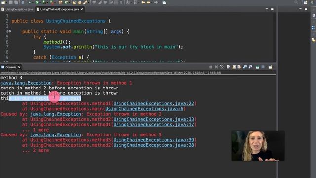 23) Chained exceptions | Java with Ali смотреть онлайн