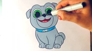 #ДружныеМопсы Раскраска для детей  Раскраска Бинго из мультика Дружные мопсы