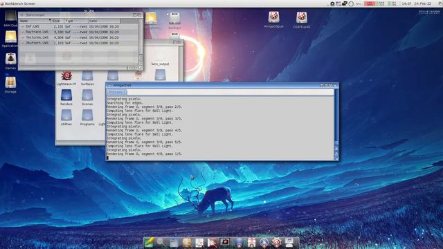 AmigaOS - Lightwave Benchmarking On The X5000 - How Fast It Renders?
