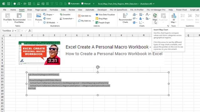 Excel Map Chart - Only Regions With Data And Macro - 2555