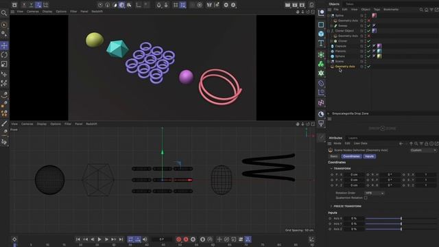 Drop To Floor No Plugins Cinema 4D | Non-Destructive Technique | Geometry Axis смотреть онлайн