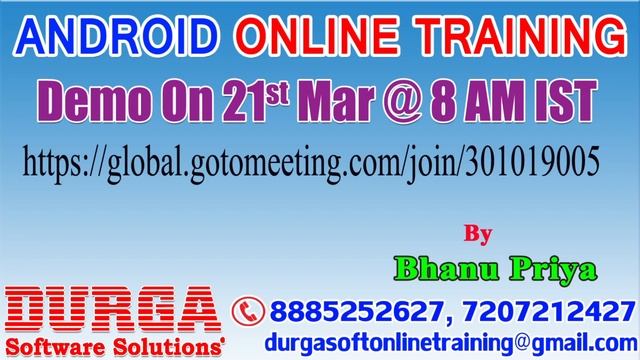 ANDROID Online Training in DURGASOFT смотреть онлайн