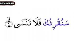 Quran Lesson # 169/Surrah tul Aalaa ayaah 5-6