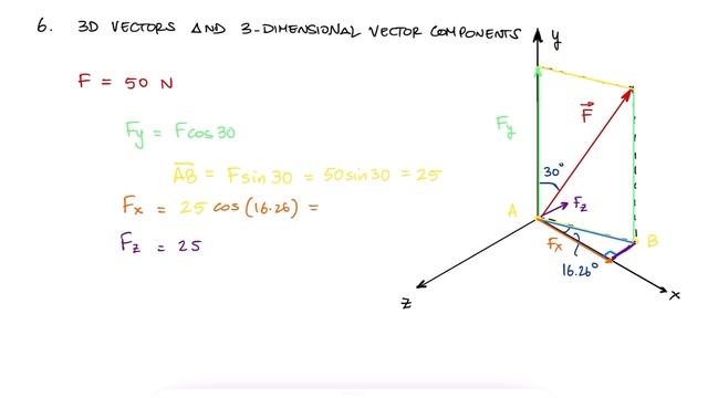 3D VECTOR Components in 2 Minutes! - Statics смотреть онлайн