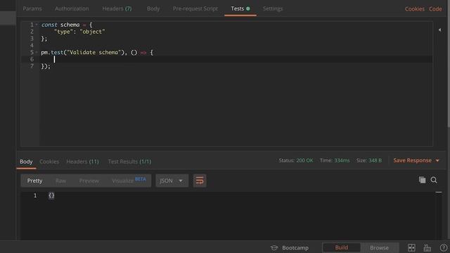 JSON Schema validation in Postman смотреть онлайн