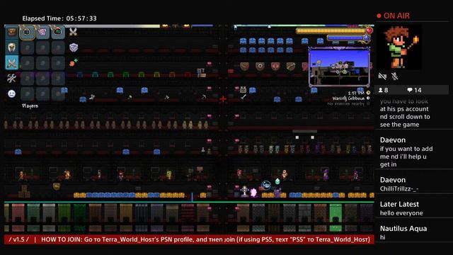 (LIVE) | PS4/PS5 | Ultimate All Items World 1.4.4 | 24/7 | SERVER 1 | Terraria | смотреть онлайн