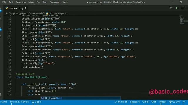 PYTHON GUI STOPWATCH | PYTHON MINI PROJECT | SOURCE CODE IN DESCRIPTION смотреть онлайн