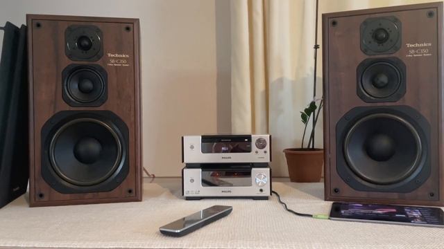 Лампова аудіосистема Philips MCD908 та TECHNICS SB-C350  Loudspeaker System (1986-91) Made In Japan