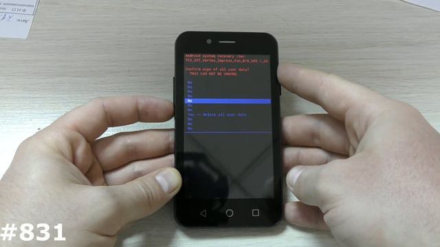 Сброс настроек Vertex Impress Fun (Hard Reset Vertex Impress Fun)