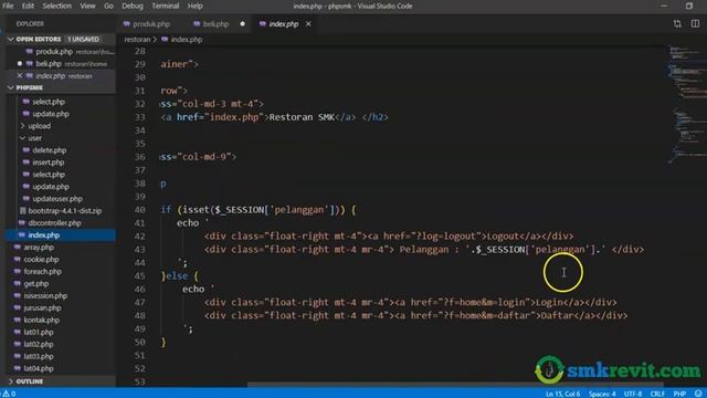 PHP UNTUK SISWA SMK #44 FRONT END - Menghapus Isi Cart Aplikasi Restoran Berbasis Web смотреть онлайн