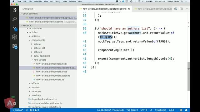 AngularNYC - Angular Unit Testing Best Practices - Joe Eames (@josepheames) смотреть онлайн