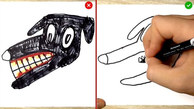 DOs & DON'Ts Drawing Cartoon Mouse, Cartoon Dog, Cartoon Cat (from Trevor's) In 1 Minute CHALLENGE!