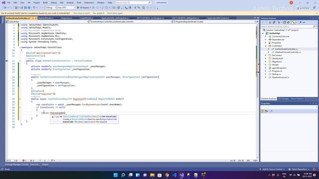 EP1: ASP.NET Core 5.0 Web API | JWT Authentication & Authorization | Swagger | MSSQL | Step by Step смотреть онлайн