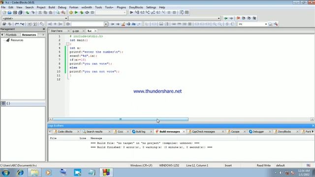 program for voting, age taken by user in C in code block смотреть онлайн
