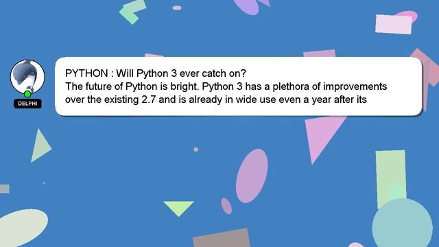 PYTHON : Will Python 3 ever catch on? смотреть онлайн