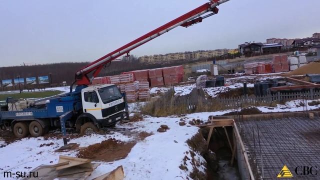 Заливка монолитного перекрытия