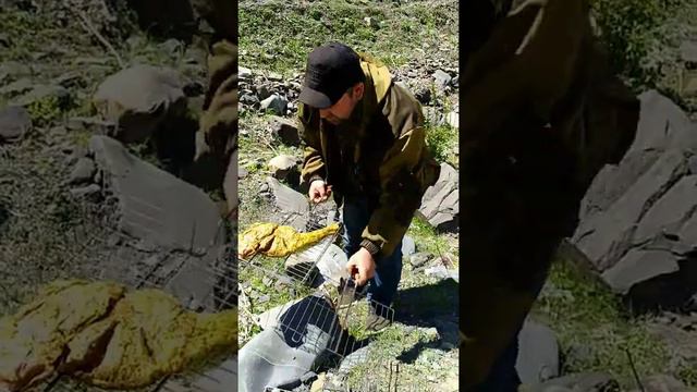 Баранья нога на углях. Горный туризм и отдых. Дагестан смотреть онлайн