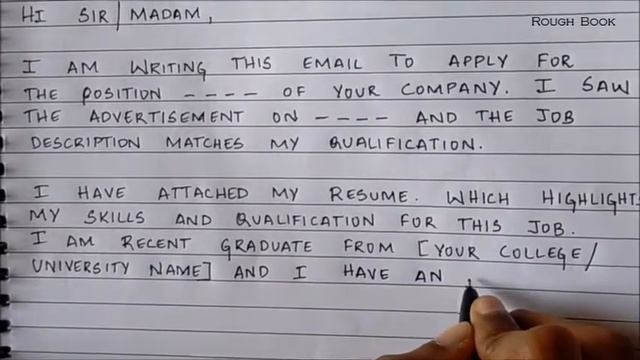 Email Writing for Job Application | How to Write an Email for Your Job Application | Rough Book смотреть онлайн