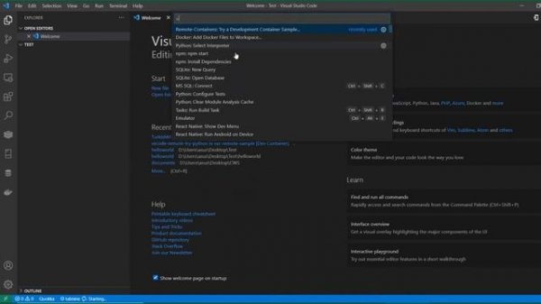 Python 18 Python, Container, Docker, Visual Studio Code