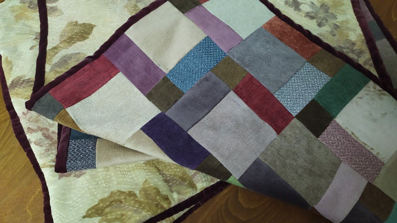 Покрывало на качели. Освоила лоскутное шитьё. смотреть онлайн