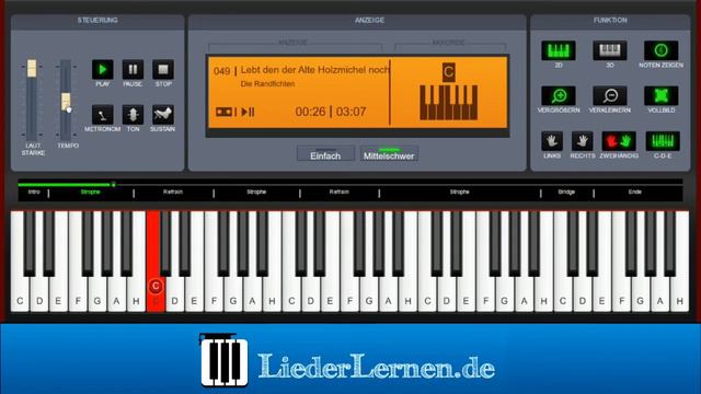 De Randfichten - Lebt denn der alte Holzmichl noch - Klavier lernen - Musiknoten - Akkorde смотреть онлайн