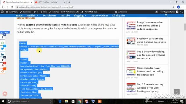 Capsule download button in wordpress, html css code free download смотреть онлайн