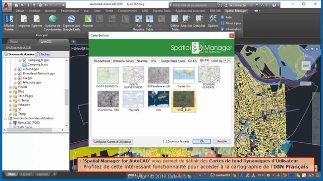 Cartes dynamiques IGN-France dans les dessins CAO (AutoCAD) - Spatial Manager Blog смотреть онлайн
