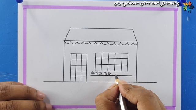 How to draw a Cafe House | Easy Drawing tutorial | Pencil drawing смотреть онлайн