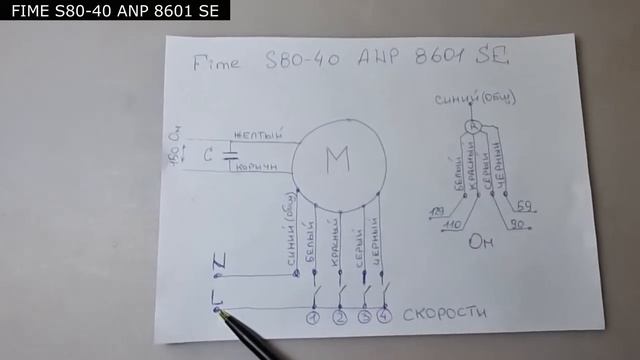 Как подключить двигатель Fime S80-40 ANP 8601 SE смотреть онлайн