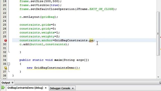 Java Programming Tutorial -GridBagConstraints-19- public static final int PAGE_START смотреть онлайн