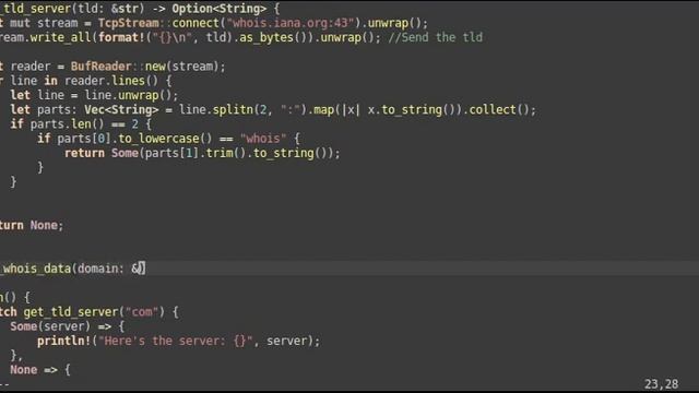 Whois Client in Rust смотреть онлайн